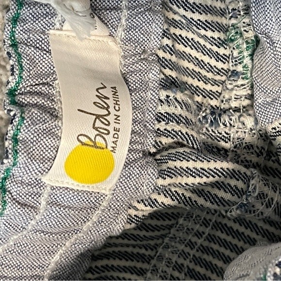 Mini boden kids boys Pull-on Drawstring Shorts Blue Ticking Croc Embroidery - Picture 4 of 6